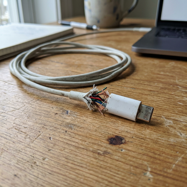 Melted charger port
